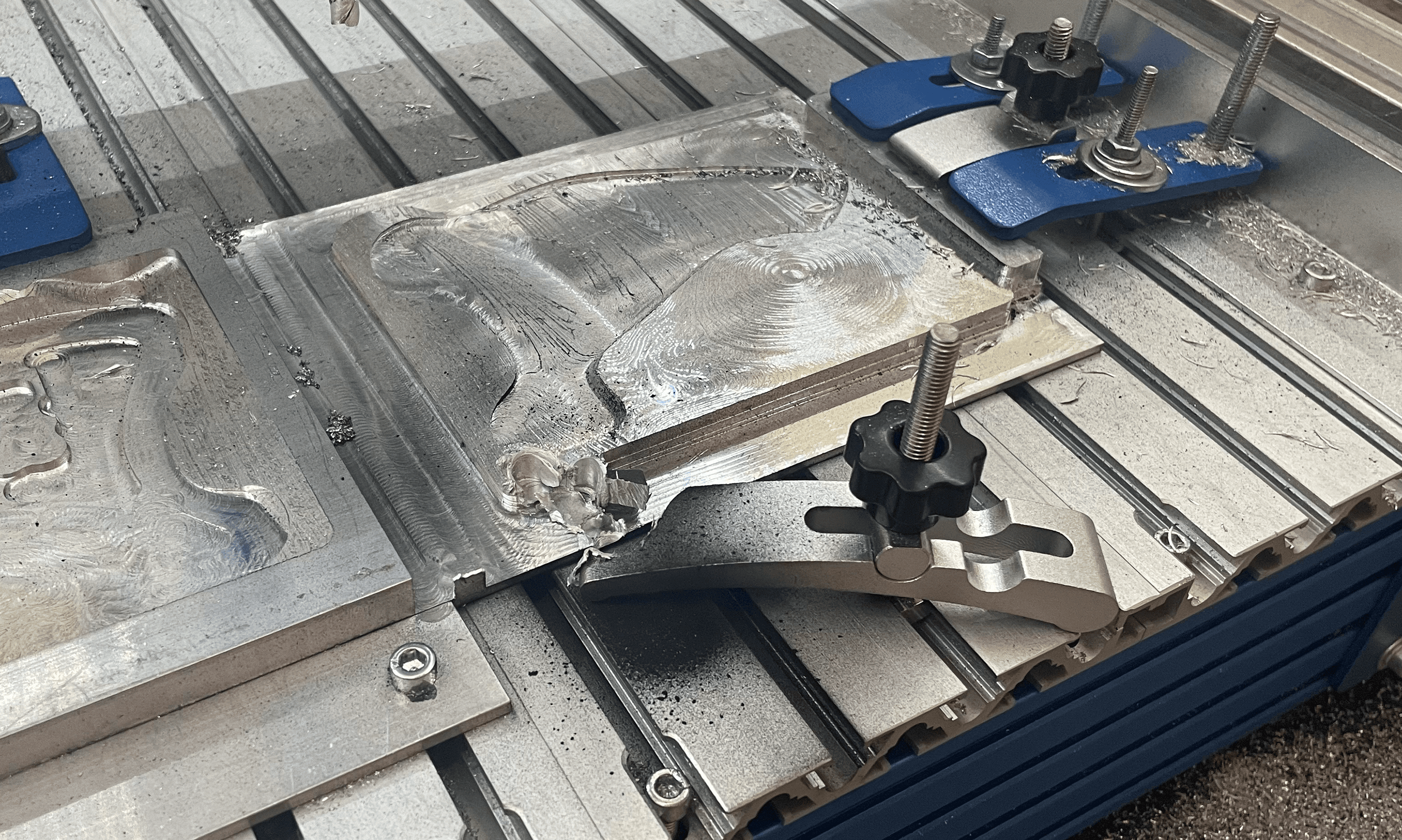Stock material comes loose during operation