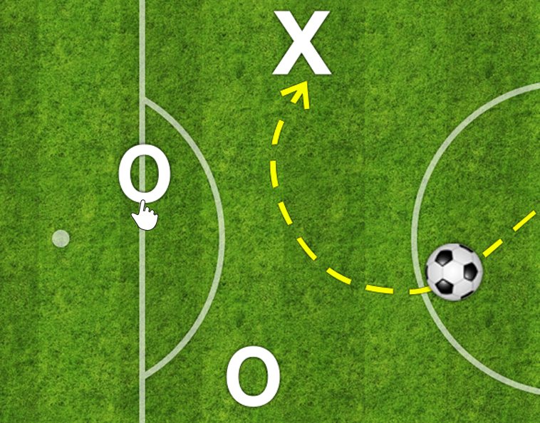 Soccer play with animation scrubber along bottom of image